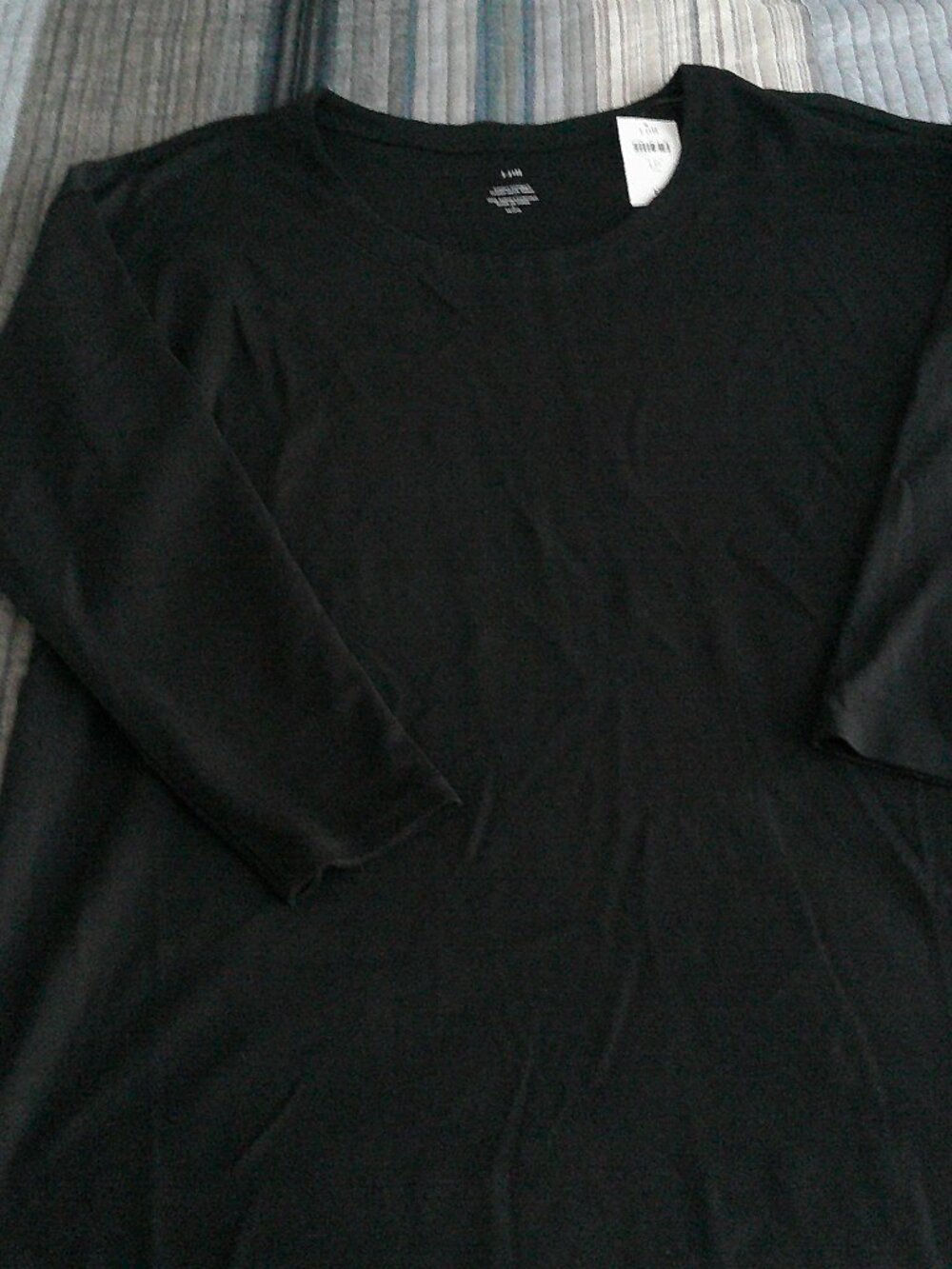 J. Jill Simply Supima Scoop Neck Black Long sleeved tunic Size L Petite NWT